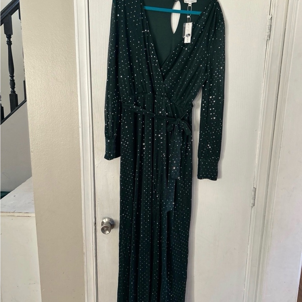Baltic Born Emerald Long Sleeve Wrap Dress